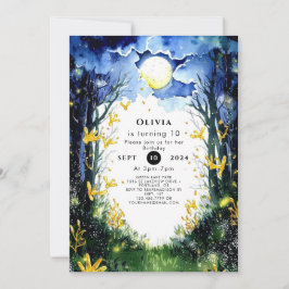 Convite Boho Firefly Woodland Birthday