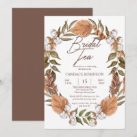 Boho Floral Algodão Seco Graus Bridal Chá