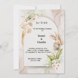 Convite Boho Floral Arch Invitation