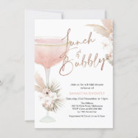 Boho Floral Champagne Chá de panela Borracha