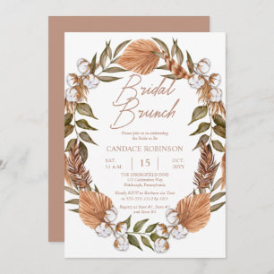 Convite Boho Floral Cotton  Graus Bridal BrunChá