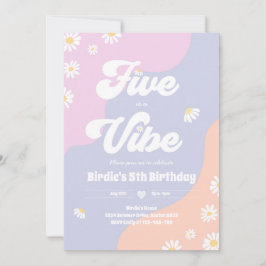 Convite Boho Floral Daisy 5 Birthday Cinco É Um Vibe