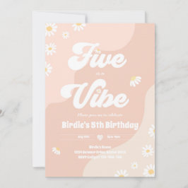 Convite Boho Floral Daisy 5 Birthday Cinco É Um Vibe
