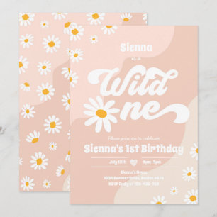 Convite Boho Floral Daisy, Partido primeiro aniversario Se