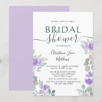 Boho Floral Eucalyptus Chá de panela Roxo