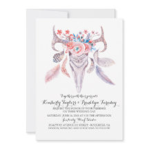 Boho Floral Feather Deer Antlers Casamento