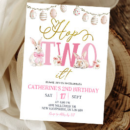 Convite Boho Floral Hop Two It Aniversário