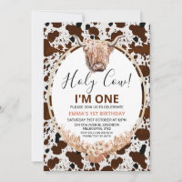 Boho Floral Rosa Impressão Highland Cow Aniversári