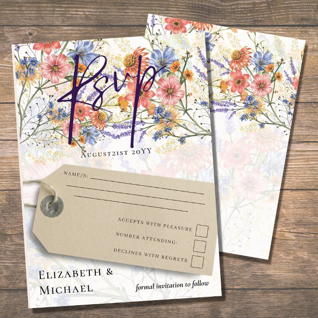 Convite Boho Floral RSVP (Criador carregado)