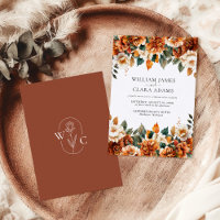 Boho Floral Terracotta Watercolor Casamento