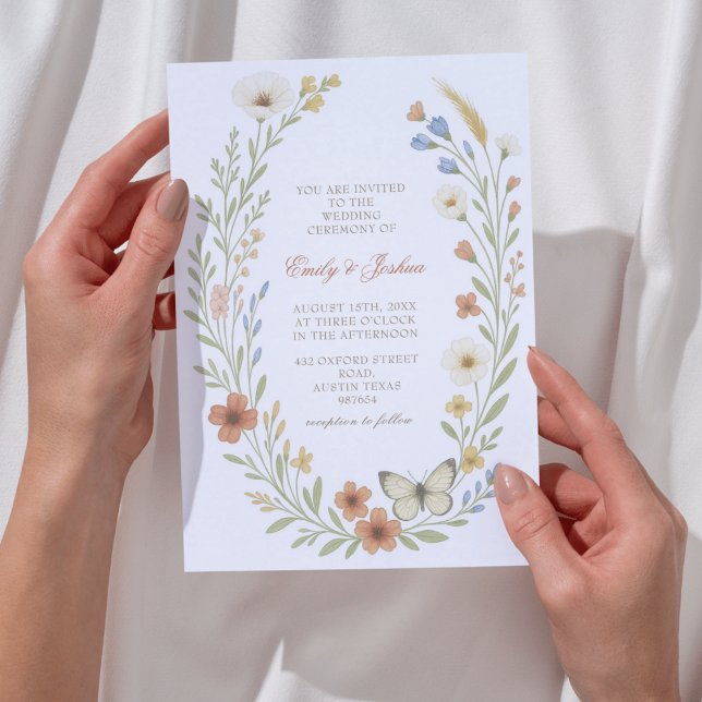 Convite Boho Floral Wedding (Criador carregado)
