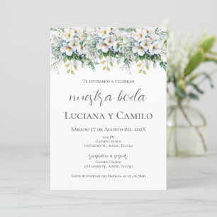 Convite Boho Floral Wedding Espanhol