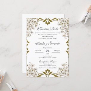 Convite Boho Floral Wedding Espanhol