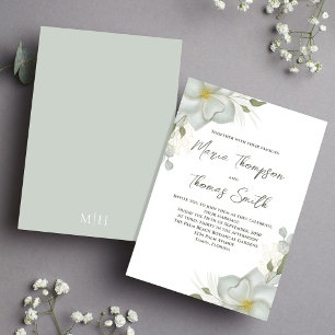 Convite Boho Floral Wedding Magnolia Elegant