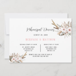 Convite Boho Florals com Deer Antlers Janto de ensaio