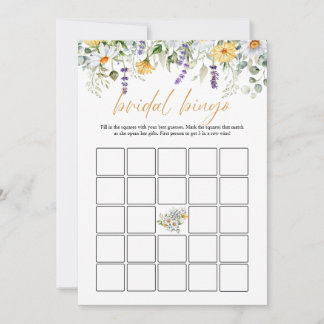 Convite Boho Flowers Dragonfly Chá de panela Bingo DIGITAL