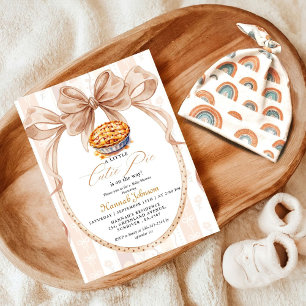 Convite Boho fofo Pequena Torta no caminho chá de fraldas 