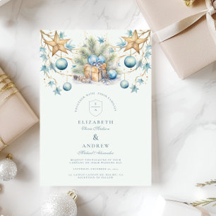 Convite Boho Fosco Blue Pine Weding