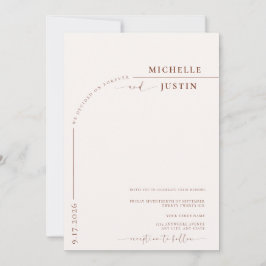 Convite Boho Foto | Casamento com Letra de Caligrafia Mini