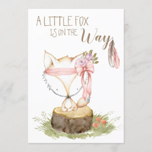 Convite *~* Boho Fox Woodland Feedes Seta