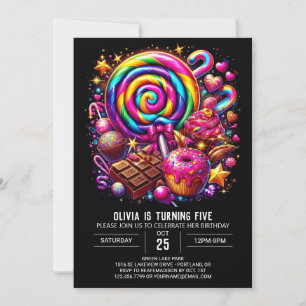Convite Boho Fun Candyland Digital Birthday