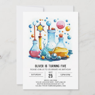 Convite Boho Fusion Potion Scientist Aniversário
