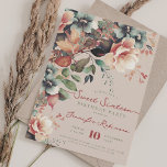 Convite Boho Garden Floral Sweet 16 Champanhe de Aniversár<br><div class="desc">Experimente uma noite de elegância e beleza enquanto o convidamos a celebrar uma festa do Grande Sweet 16. Dazzle em uma noite adornada com bonito motivos florais pintados de jardim que evocam charme e sofisticação juvenis. Mergulhe em uma ambição espetacular projetada apenas para você, uma noite onde você é a...</div>