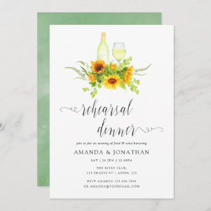 Convite Boho Girassóis Ensaio de Janto Provando de vinho