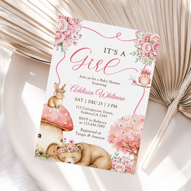 Convite Boho Girl Chá de fraldas (Criador carregado)