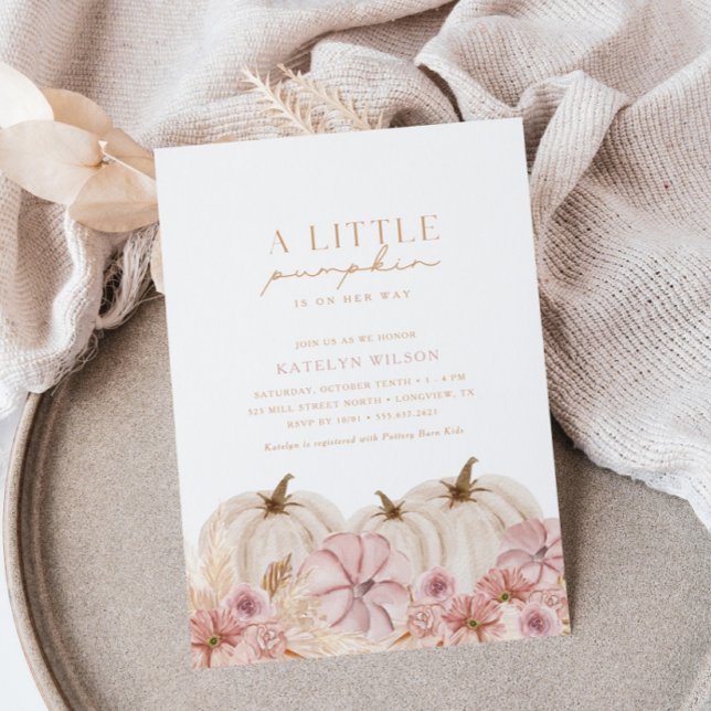 Convite Boho Girls Pampas Grass Chá de fraldas (Elegant, stylish & chic!)