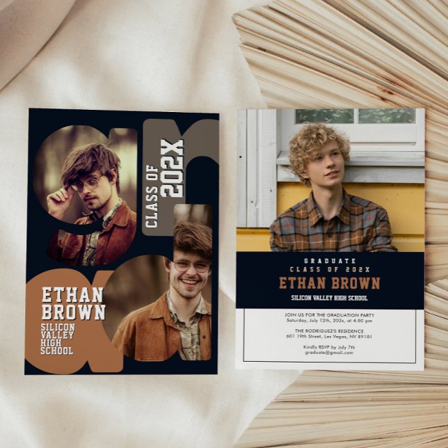 Convite Boho Graduation Party Invitation (Criador carregado)