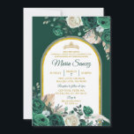 Convite Boho Green Dourada Floral Mexicana Quinceañera<br><div class="desc">Boho Green Dourado Voz Mexicana Quinceañera Convite</div>