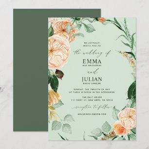 Convite Boho Greenery Elegante Sage Casamento Verde