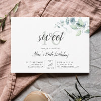 Boho Greenery Eucalyptus Sweet 16