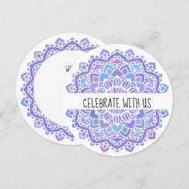 Convite Boho Gypsy Purple Mandala