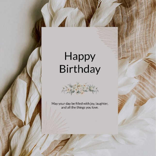Convite Boho Happy Birthday Card (Boho Happy Birthday Card)