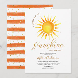 Convite Boho Hello Sunshine chá de fraldas