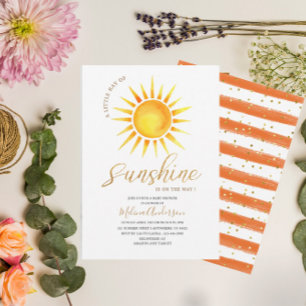 Convite Boho Hello Sunshine chá de fraldas
