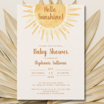 Boho Hello Sunshine Gênero Inv Chá de fraldas Neut