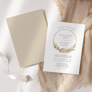 Convite Boho Hoop Pampas Grass Wedding