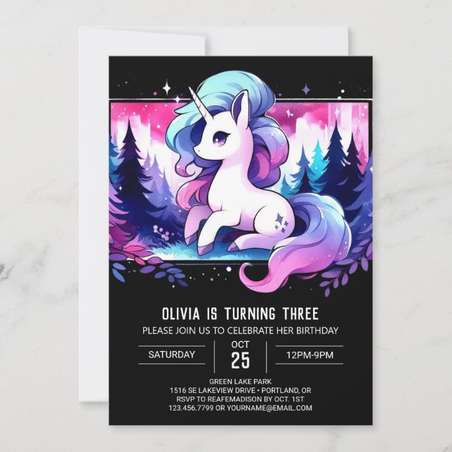 Convite Boho Horse Birthday (Frente)