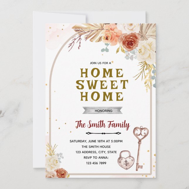 Convite Boho housewarming party Invitation (Frente)
