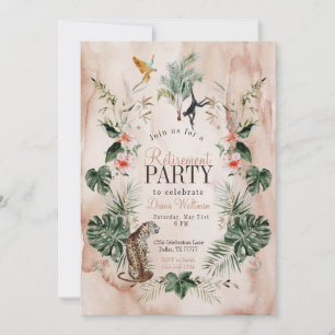 Convite Boho Jungle Retirement Party Watercolor