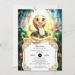 Convite Boho Kids Cobra Birthday