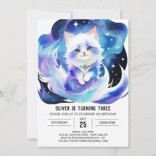 Convite Boho Kitten Magic Birthday