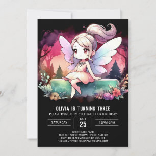 Convite Boho Little Fairy Birthday