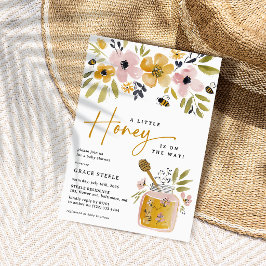 Convite Boho Little Honey Bee Baby Shower