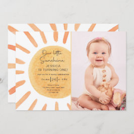 Convite Boho Little Sunshine primeiro aniversario Convide