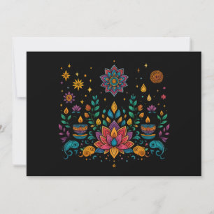 Convite Boho Lotus Mind Meditation Art