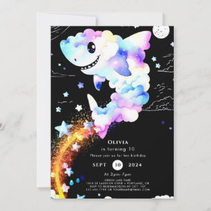 Convite Boho Magical Marine Shark Birthday